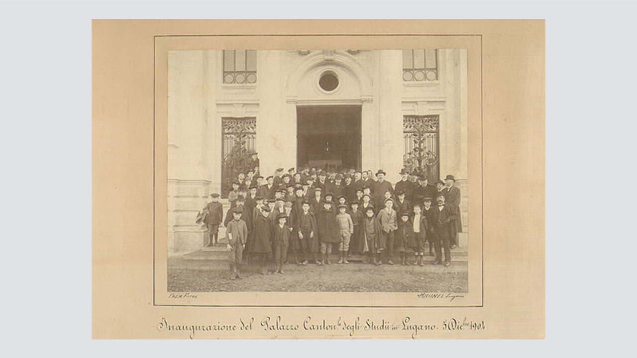 Inaugurazione del Palazzo Cantonale degli studi a Lugano, 1904